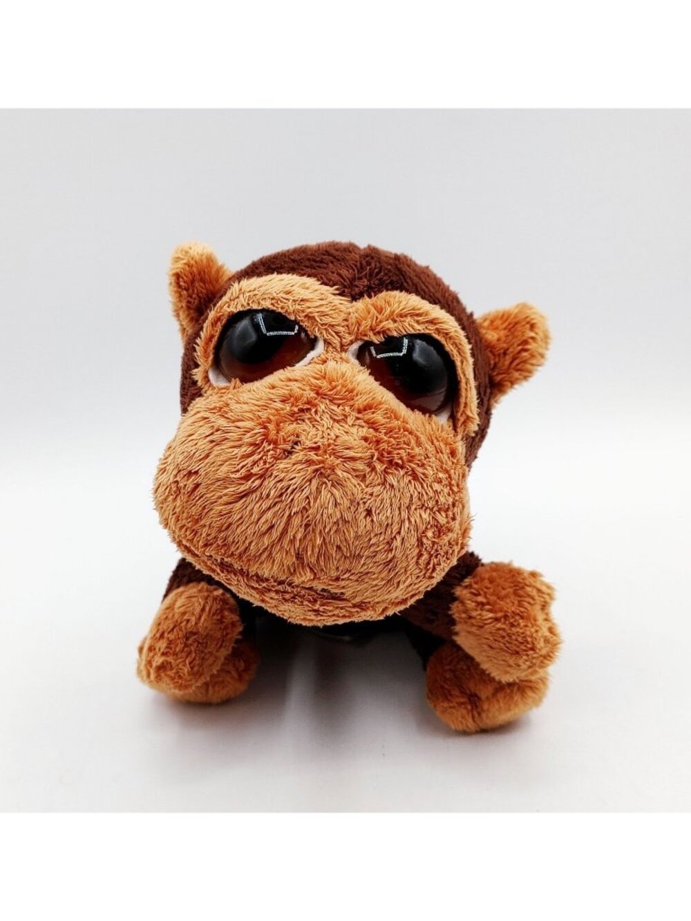 Russ Berrie Diggleby Brown Monkey Plush Toy 11" Long Big Eyes Lil Peepers